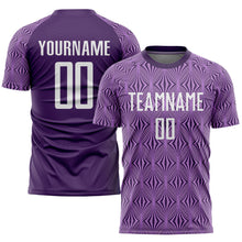 Загрузить изображение в средство просмотра галереи, Custom Purple White Sublimation Soccer Uniform Jersey