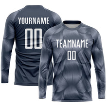 Laden Sie das Bild in den Galerie-Viewer, Custom Steel Gray White Sublimation Soccer Uniform Jersey