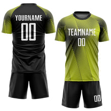 Загрузить изображение в средство просмотра галереи, Custom Gold White-Black Sublimation Soccer Uniform Jersey