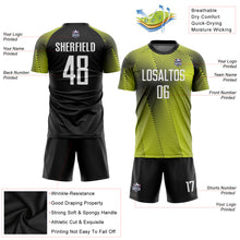 Загрузить изображение в средство просмотра галереи, Custom Gold White-Black Sublimation Soccer Uniform Jersey