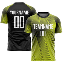Загрузить изображение в средство просмотра галереи, Custom Gold White-Black Sublimation Soccer Uniform Jersey