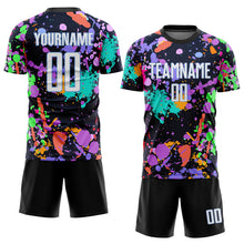 Laden Sie das Bild in den Galerie-Viewer, Custom Graffiti Pattern White-Light Blue Sublimation Soccer Uniform Jersey