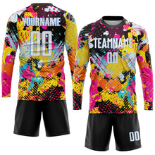 Laden Sie das Bild in den Galerie-Viewer, Custom Graffiti Pattern White-Light Blue Sublimation Soccer Uniform Jersey