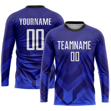 Charger l'image dans la galerie, Custom Dark Purple White Royal-Navy Sublimation Soccer Uniform Jersey