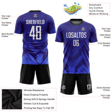 Charger l'image dans la galerie, Custom Dark Purple White Royal-Navy Sublimation Soccer Uniform Jersey