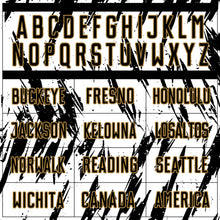 Load image into Gallery viewer, Custom White Black-Old Gold Sublimation Soccer Uniform Jersey