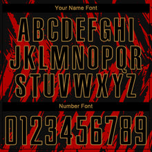 Загрузить изображение в средство просмотра галереи, Custom Red Black-Old Gold Sublimation Soccer Uniform Jersey