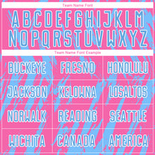 Charger l'image dans la galerie, Custom Pink Light Blue-White Sublimation Soccer Uniform Jersey