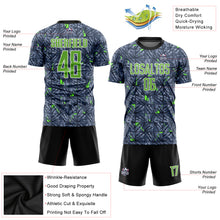Load image into Gallery viewer, Custom Gray Neon Green-Black Sublimation Soccer Uniform Jersey
