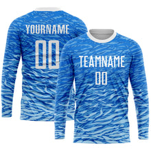 Load image into Gallery viewer, Custom Royal White Sublimation Soccer Uniform Jersey