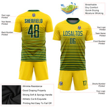 Загрузить изображение в средство просмотра галереи, Custom Gold Green-White Sublimation Soccer Uniform Jersey