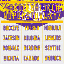 Charger l'image dans la galerie, Custom White Gold-Purple Sublimation Soccer Uniform Jersey