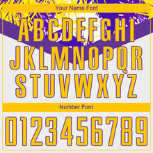 Charger l'image dans la galerie, Custom White Gold-Purple Sublimation Soccer Uniform Jersey