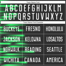 Laden Sie das Bild in den Galerie-Viewer, Custom Black White-Kelly Green Sublimation Soccer Uniform Jersey