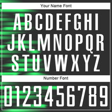 Laden Sie das Bild in den Galerie-Viewer, Custom Black White-Kelly Green Sublimation Soccer Uniform Jersey