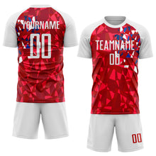 Загрузить изображение в средство просмотра галереи, Custom Red White Sublimation Soccer Uniform Jersey