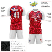 Загрузить изображение в средство просмотра галереи, Custom Red White Sublimation Soccer Uniform Jersey