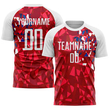 Загрузить изображение в средство просмотра галереи, Custom Red White Sublimation Soccer Uniform Jersey