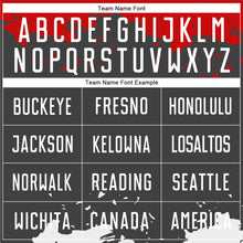 Laden Sie das Bild in den Galerie-Viewer, Custom Black White-Red Sublimation Soccer Uniform Jersey