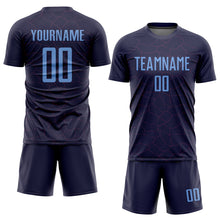 Charger l'image dans la galerie, Custom Purple Light Blue Sublimation Soccer Uniform Jersey