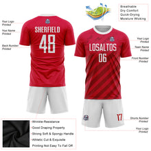Загрузить изображение в средство просмотра галереи, Custom Red White Sublimation Soccer Uniform Jersey