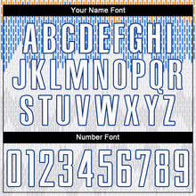 Load image into Gallery viewer, Custom White Royal Sublimation Soccer Uniform Jersey