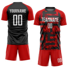 Загрузить изображение в средство просмотра галереи, Custom Red White-Black Sublimation Soccer Uniform Jersey