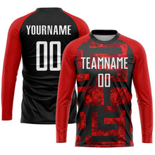 Загрузить изображение в средство просмотра галереи, Custom Red White-Black Sublimation Soccer Uniform Jersey