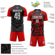Загрузить изображение в средство просмотра галереи, Custom Red White-Black Sublimation Soccer Uniform Jersey