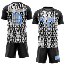 Charger l'image dans la galerie, Custom Black Light Blue-White Sublimation Soccer Uniform Jersey