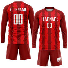 Загрузить изображение в средство просмотра галереи, Custom Red White Sublimation Soccer Uniform Jersey