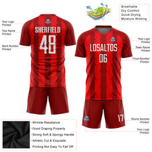 Загрузить изображение в средство просмотра галереи, Custom Red White Sublimation Soccer Uniform Jersey