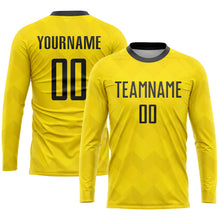 Charger l'image dans la galerie, Custom Gold Black Sublimation Soccer Uniform Jersey