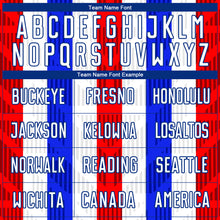 Charger l'image dans la galerie, Custom White White-Royal Sublimation Soccer Uniform Jersey