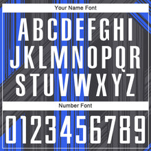 Laden Sie das Bild in den Galerie-Viewer, Custom Black White-Royal Sublimation Soccer Uniform Jersey