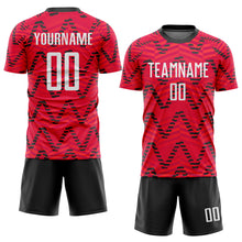 Загрузить изображение в средство просмотра галереи, Custom Red White-Black Sublimation Soccer Uniform Jersey