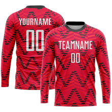 Загрузить изображение в средство просмотра галереи, Custom Red White-Black Sublimation Soccer Uniform Jersey
