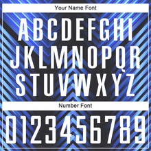 Laden Sie das Bild in den Galerie-Viewer, Custom Black White-Royal Sublimation Soccer Uniform Jersey