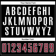 Laden Sie das Bild in den Galerie-Viewer, Custom Black Crimson-White Sublimation Split Fashion Soccer Uniform Jersey