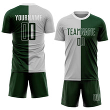 Laden Sie das Bild in den Galerie-Viewer, Custom Gray Green-White Sublimation Split Fashion Soccer Uniform Jersey