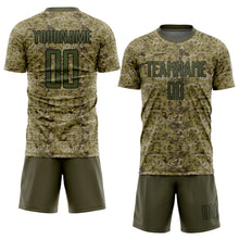 Загрузить изображение в средство просмотра галереи, Custom Camo Olive-Black Sublimation Salute To Service Soccer Uniform Jersey