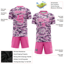 Charger l'image dans la galerie, Custom Camo Pink-White Sublimation Salute To Service Soccer Uniform Jersey