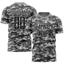 Загрузить изображение в средство просмотра галереи, Custom Camo Black-Gray Sublimation Salute To Service Soccer Uniform Jersey