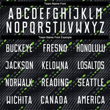 Laden Sie das Bild in den Galerie-Viewer, Custom Black White-Kelly Green Sublimation Soccer Uniform Jersey