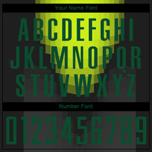 Laden Sie das Bild in den Galerie-Viewer, Custom Black Kelly Green Sublimation Soccer Uniform Jersey