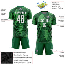 Загрузить изображение в средство просмотра галереи, Custom Camo White-Kelly Green Sublimation Salute To Service Soccer Uniform Jersey