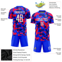 Загрузить изображение в средство просмотра галереи, Custom Camo White-Royal Sublimation Salute To Service Soccer Uniform Jersey