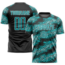 Charger l'image dans la galerie, Custom Teal Teal-Black Sublimation Soccer Uniform Jersey