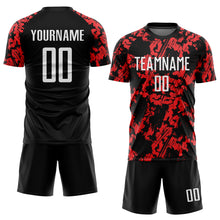 Загрузить изображение в средство просмотра галереи, Custom Red White-Black Sublimation Soccer Uniform Jersey