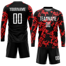 Загрузить изображение в средство просмотра галереи, Custom Red White-Black Sublimation Soccer Uniform Jersey
